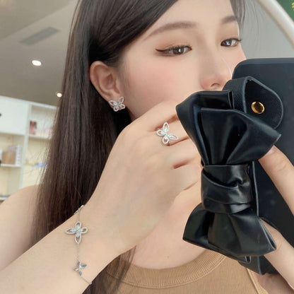 [Max Jewelry ]Delicate Butterfly Pendant Bracelet