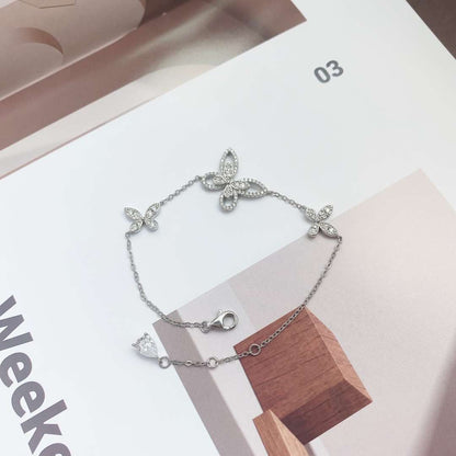 [Max Jewelry ]Delicate Butterfly Pendant Bracelet
