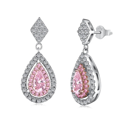 [Max Jewelry ]Ornate Delicate Water Drop Shape Banquet Earrings