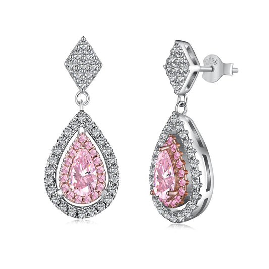 [Max Jewelry ]Ornate Delicate Water Drop Shape Banquet Earrings