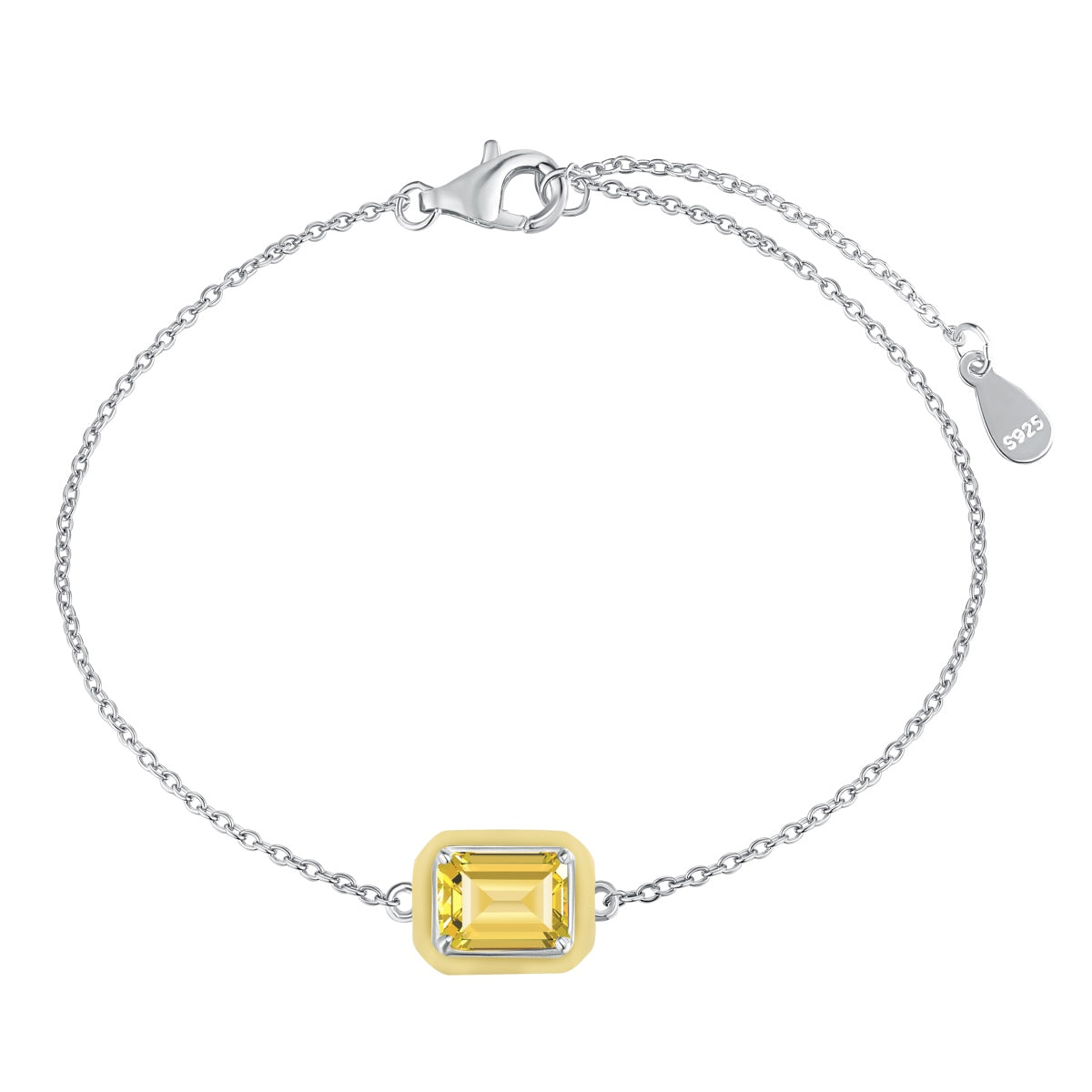 [Max Jewelry ]2.0 Carat Sparkling Colorful Emerald Cut Daily Bracelet