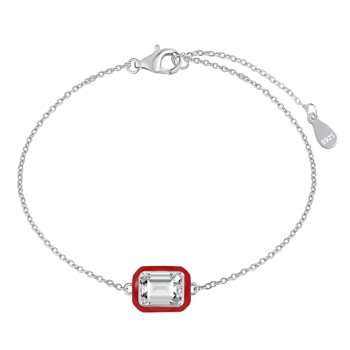 [Max Jewelry ]2.0 Carat Sparkling Colorful Emerald Cut Daily Bracelet