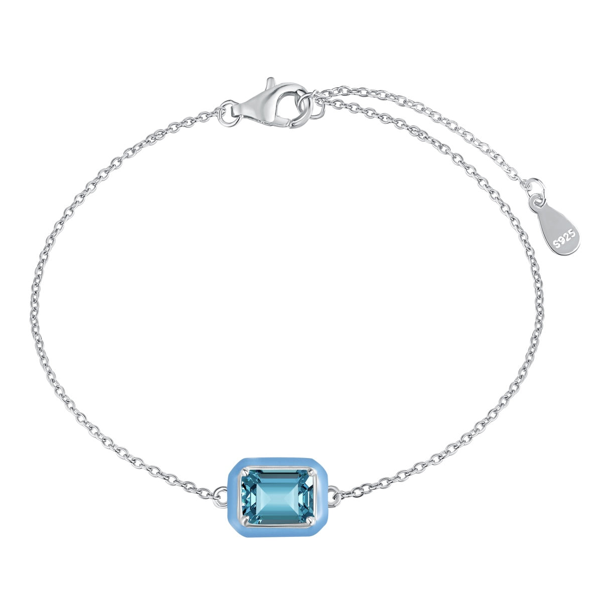 [Max Jewelry ]2.0 Carat Sparkling Colorful Emerald Cut Daily Bracelet