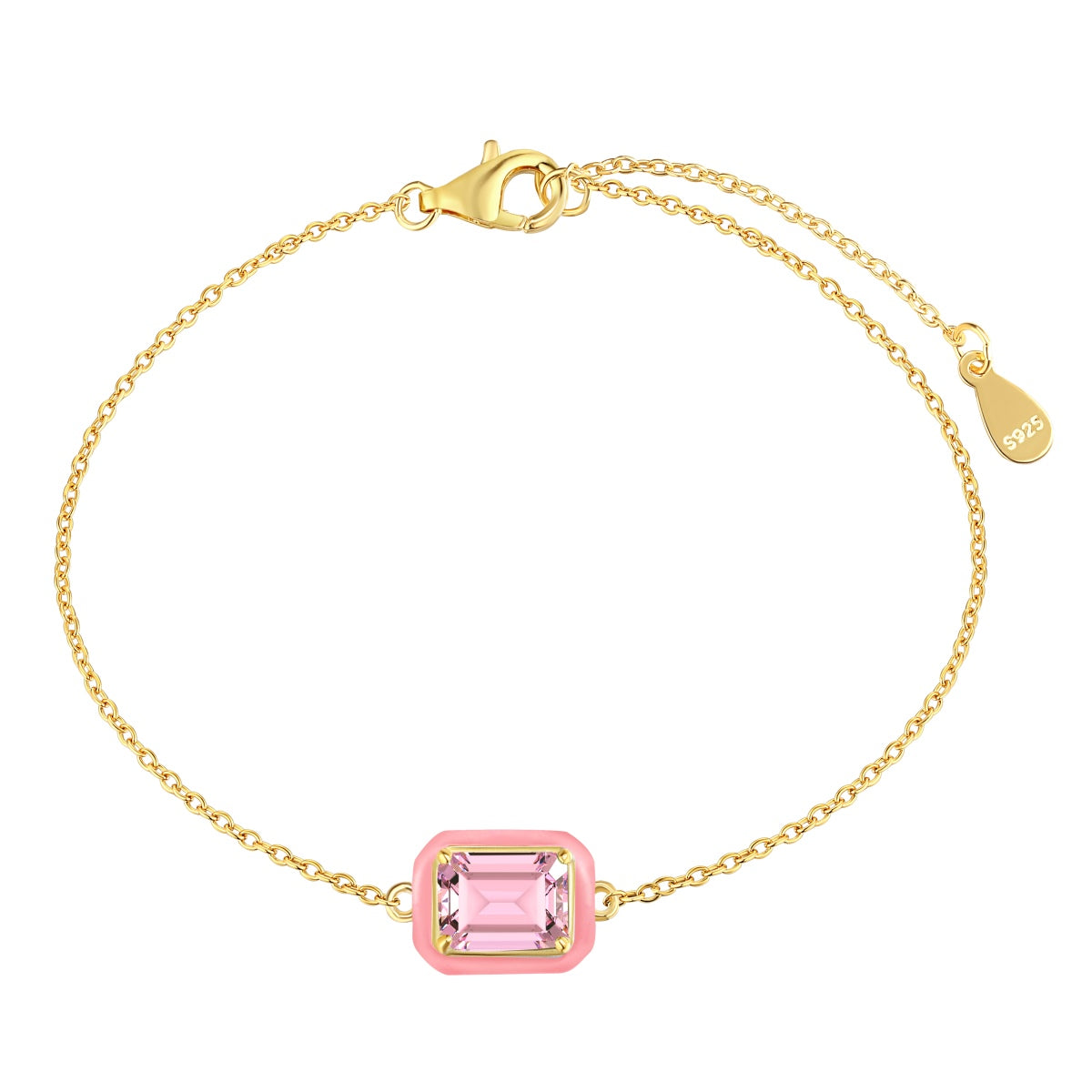 [Max Jewelry ]2.0 Carat Sparkling Colorful Emerald Cut Daily Bracelet