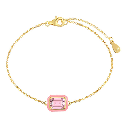 [Max Jewelry ]2.0 Carat Sparkling Colorful Emerald Cut Daily Bracelet