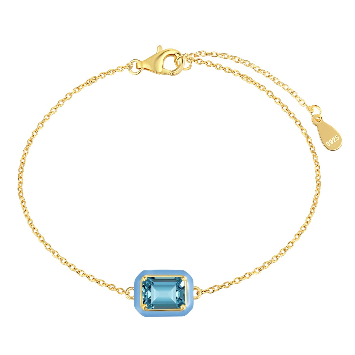 [Max Jewelry ]2.0 Carat Sparkling Colorful Emerald Cut Daily Bracelet