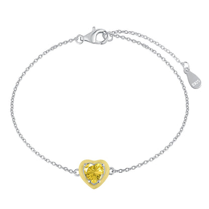 [Max Jewelry ]Sparkling Romantic Heart Shape Lover Bracelet