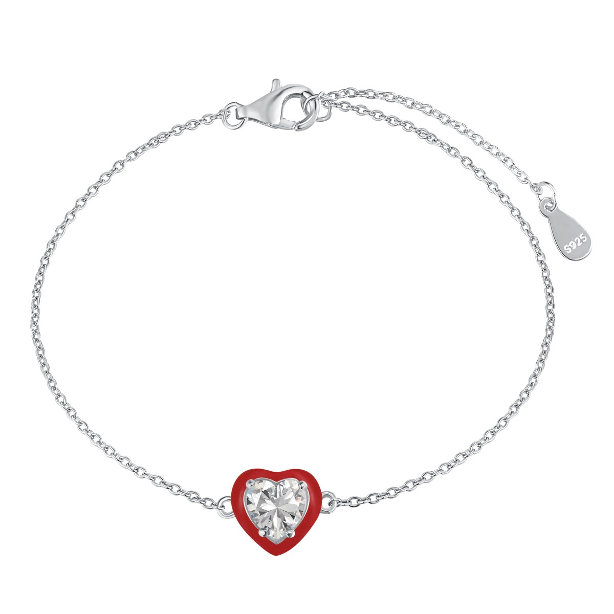 [Max Jewelry ]Sparkling Romantic Heart Shape Lover Bracelet