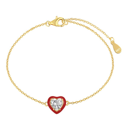[Max Jewelry ]Sparkling Romantic Heart Shape Lover Bracelet