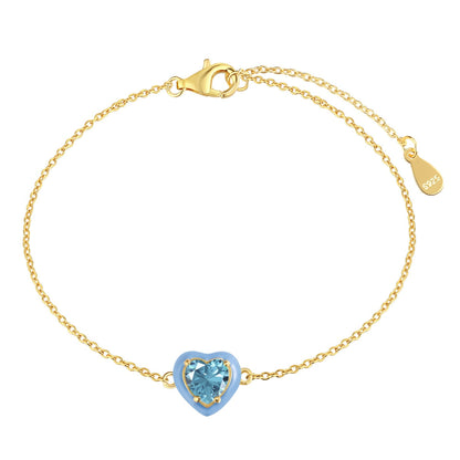 [Max Jewelry ]Sparkling Romantic Heart Shape Lover Bracelet