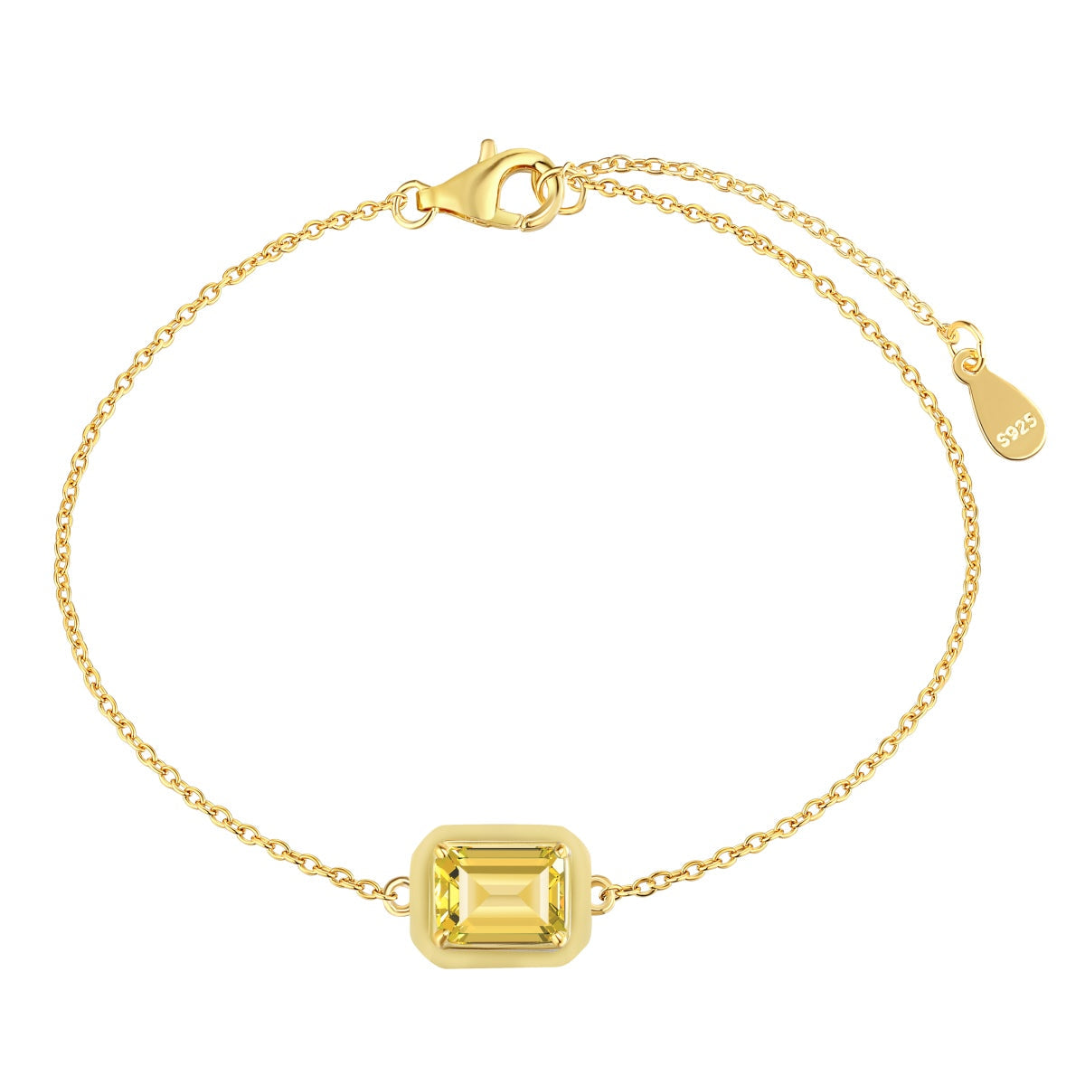 [Max Jewelry ]2.0 Carat Sparkling Colorful Emerald Cut Daily Bracelet