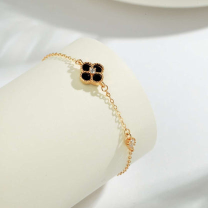 [Max Jewelry ]Delicate Four Leaf Clover Bracelet