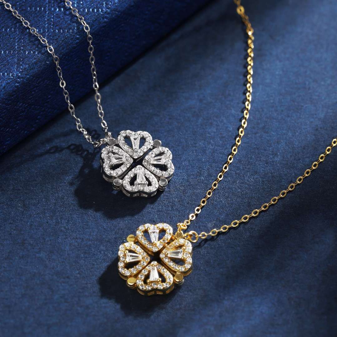 [Max Jewelry ]Ornate Heart Cut Flower Shape Necklace