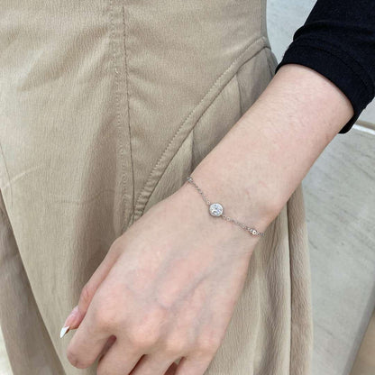 [Max Jewelry ]Dazzling Round Cut Shape Bracelet