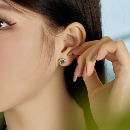 [Max Jewelry ]Four-Leaf Clover Flower Shaped Earrings