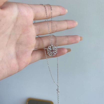[Max Jewelry ]Ornate Heart Cut Flower Shape Necklace