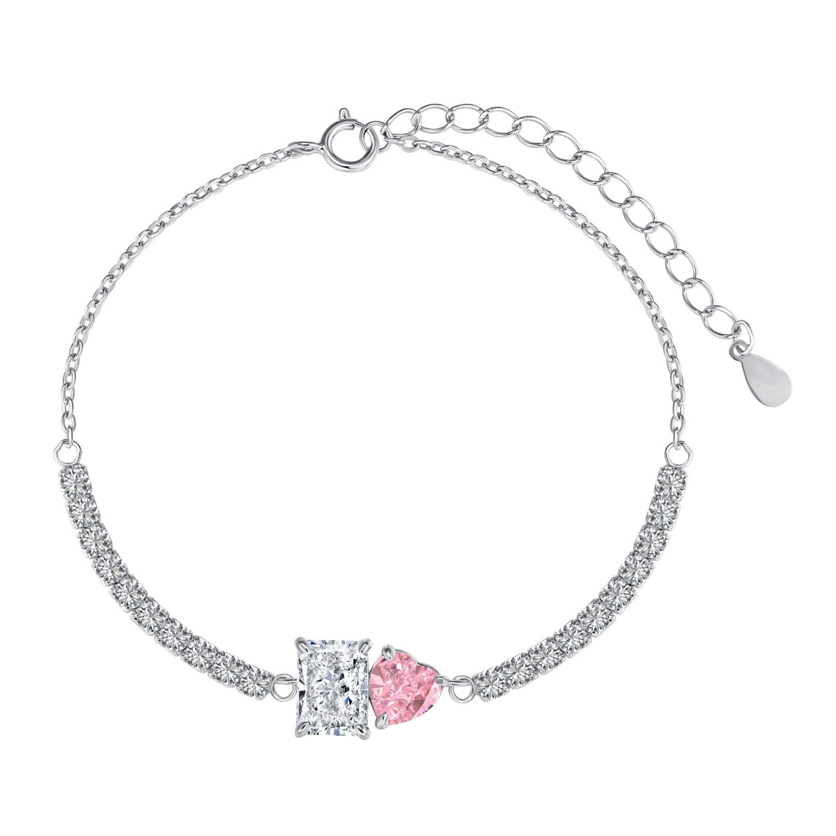 [Max Jewelry ]Dazzling Unique Multi Shape Lover Bracelet