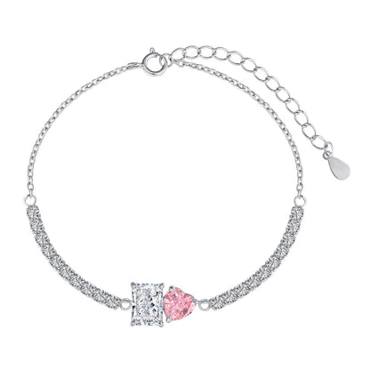 [Max Jewelry ]Dazzling Unique Multi Shape Lover Bracelet