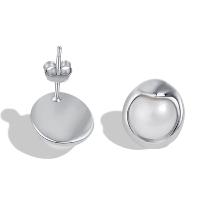 [Max Jewelry ]Dainty Bread Pearl Earrings