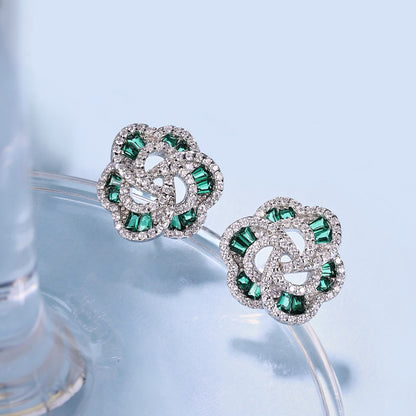 [Max Jewelry ]Exquisite Flower Shape Daily Earrings