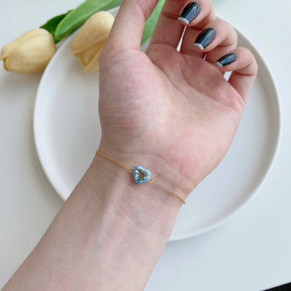 [Max Jewelry ]Sparkling Romantic Heart Shape Lover Bracelet