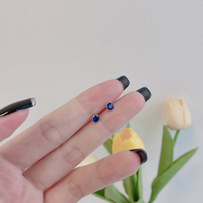 [Max Jewelry ]Sparkling Colorful Round Shape Earrings