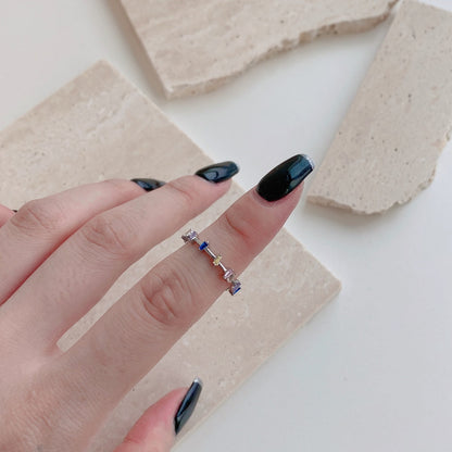 [Max Jewelry ]Unique Trapezoid Cut Daily Ring