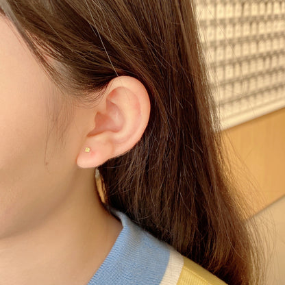 [Max Jewelry ]Delicate Solitaire Earrings