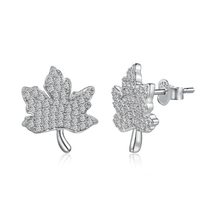 [Max Jewelry ]Exquisite Maple Leaf Design Earrings