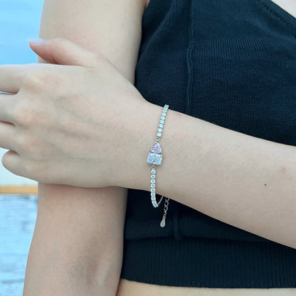 [Max Jewelry ]Dazzling Unique Multi Shape Lover Bracelet