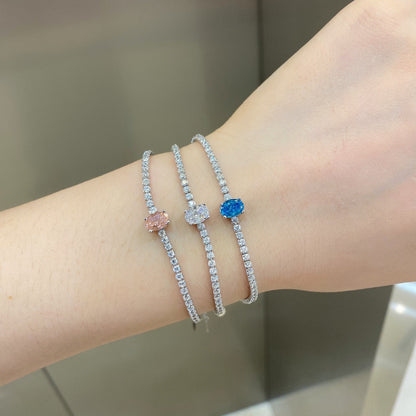 [Max Jewelry ]0.75 Carat Exquisite Oval Cut Daily Bracelet