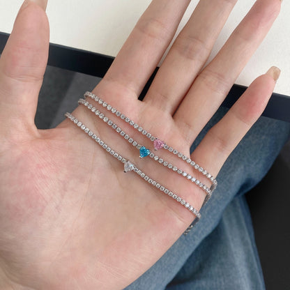 [Max Jewelry ]0.5 Carat Elegant Romantic Heart Shape Lover Bracelet
