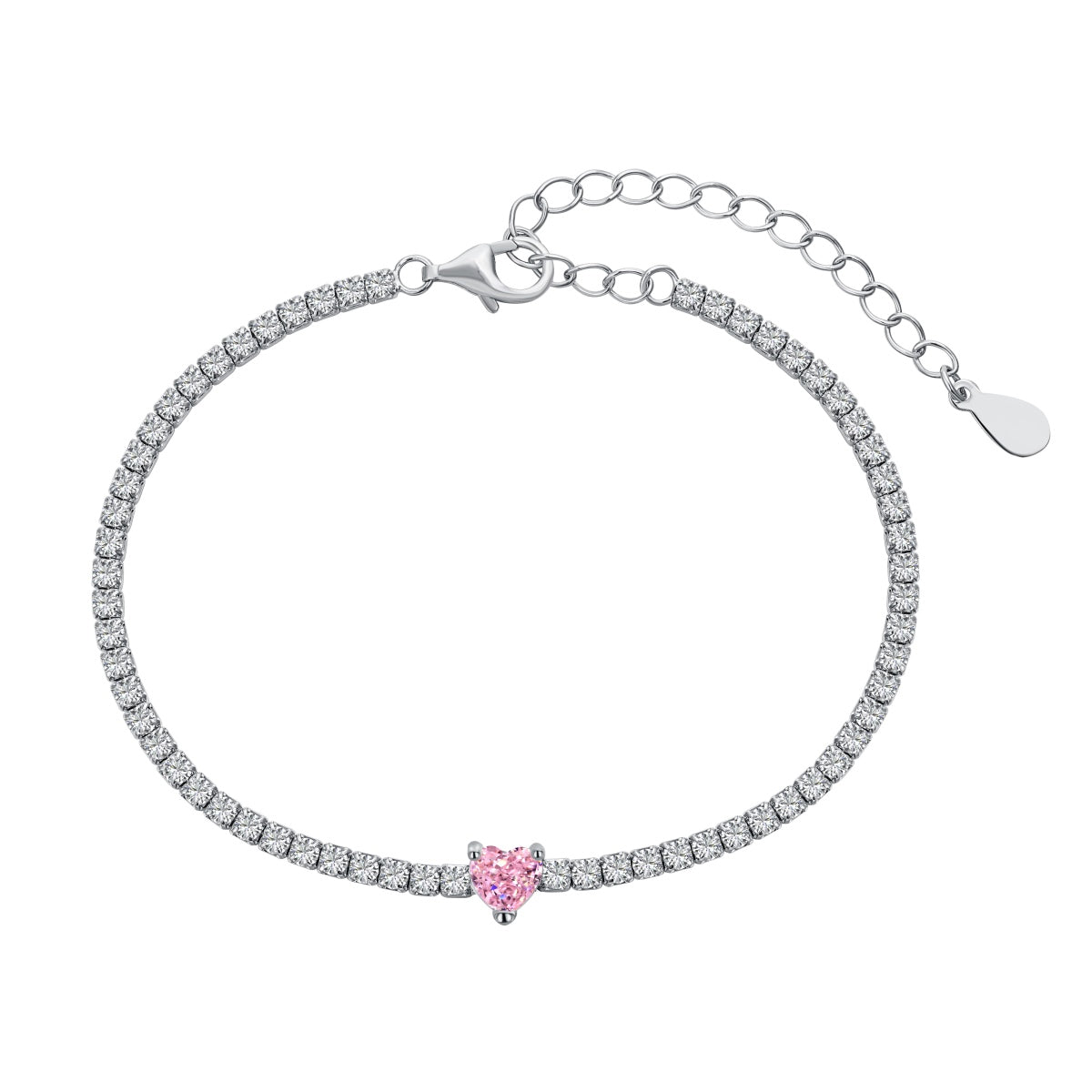 [Max Jewelry ]0.5 Carat Elegant Romantic Heart Shape Lover Bracelet