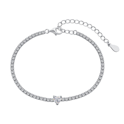 [Max Jewelry ]0.5 Carat Elegant Romantic Heart Shape Lover Bracelet