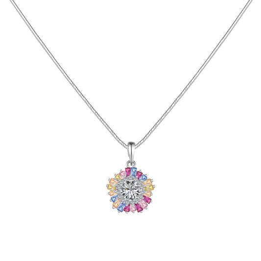 [Max Jewelry ]Charming Flower Colorful Necklace