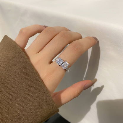 [Max Jewelry ]2.0 Carat Scintillating Ornate Radiant Cut Party Ring