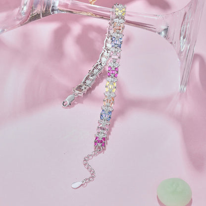 [Max Jewelry ]Delicate Colorful Multi Cut Party Bracelet