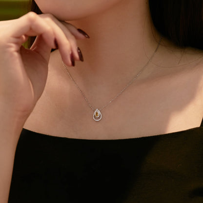 [Max Jewelry ]Sparkling Pear Cut Necklace