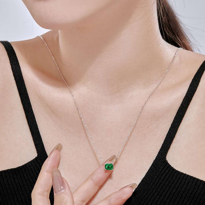 [Max Jewelry ]Luxurious Square Shape Colorful Necalack