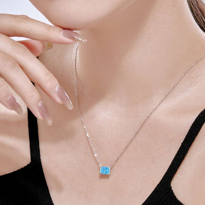 [Max Jewelry ]Luxurious Square Shape Colorful Necalack