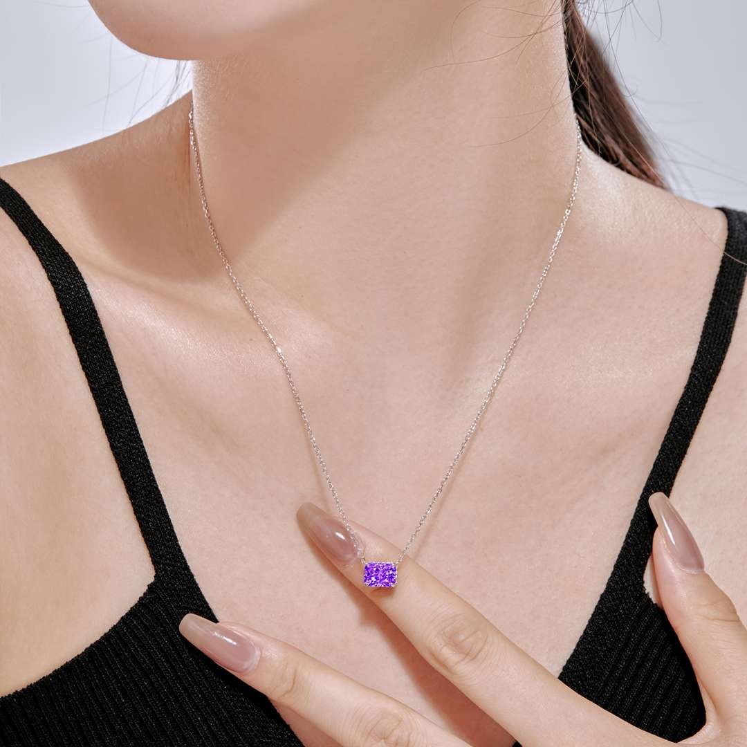 [Max Jewelry ]Luxurious Square Shape Colorful Necalack