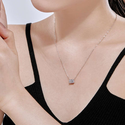 [Max Jewelry ]Luxurious Square Shape Colorful Necalack