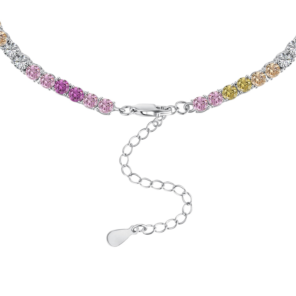 [Max Jewelry ]Delicate Colorful Tennis Necklace