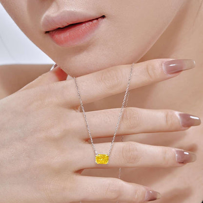 [Max Jewelry ]Luxurious Square Shape Colorful Necalack