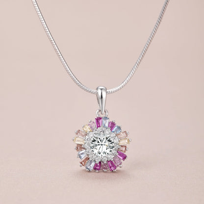 [Max Jewelry ]Charming Flower Colorful Necklace