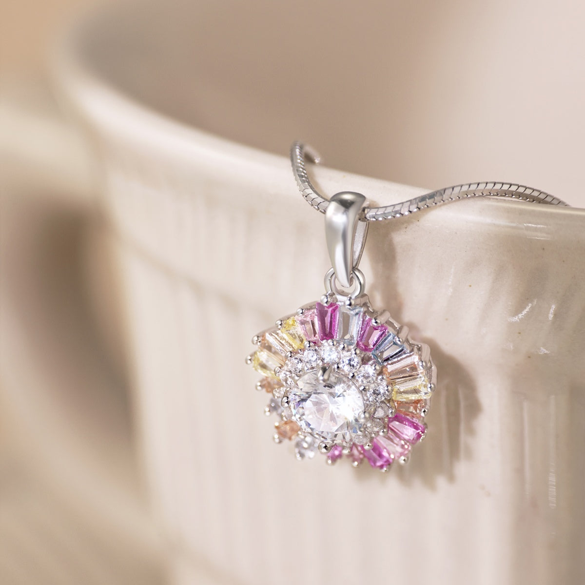 [Max Jewelry ]Charming Flower Colorful Necklace