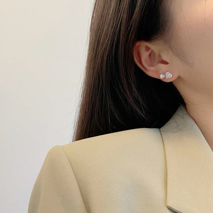 [Max Jewelry ]Double Heart-Shape Classic Princess Style Earrings