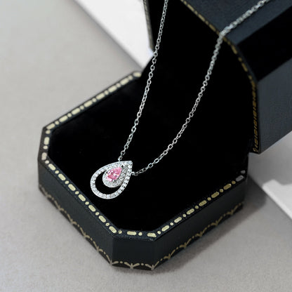 [Max Jewelry ]Sparkling Pear Cut Necklace