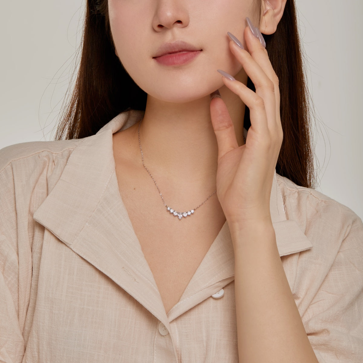 [Max Jewelry ]Dainty Colorful Heart Necklace