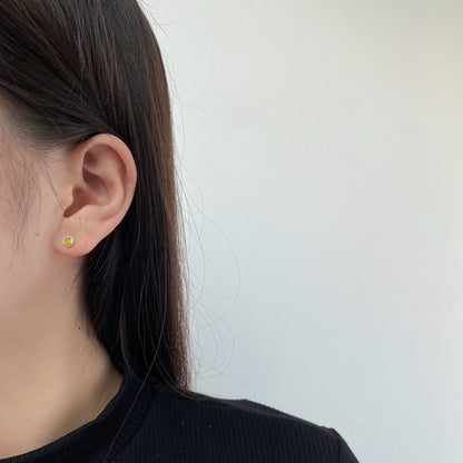 [Max Jewelry ]Sparkling Colorful Round Shape Earrings
